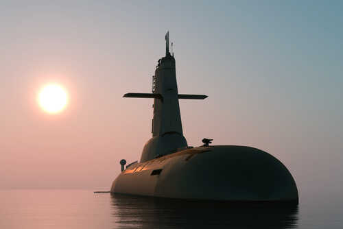 Submarine,Against,The,Evening,Sky.