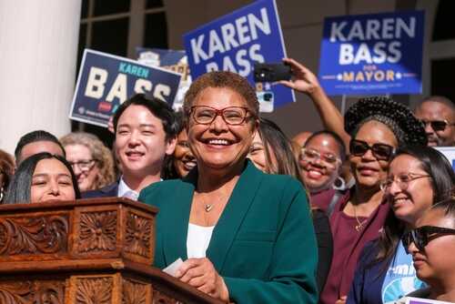 Los,Angeles,Mayor-elect,Karen,Bass,Speaks,In,A,Media,Conference
