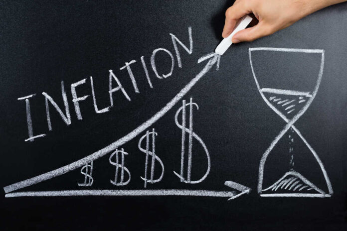 Person,Hand,Showing,Inflation,Concept,With,Dollar,Chart,And,Hourglass