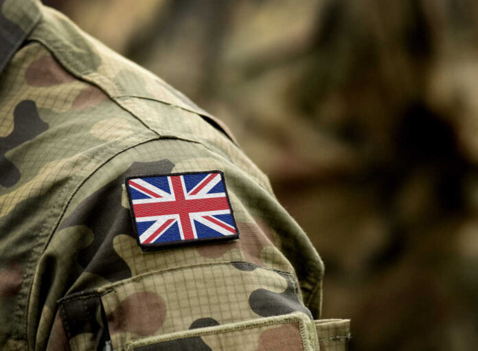 Flag,Of,United,Kingdom,On,Military,Uniform.,Uk,Army.,British