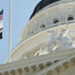Voter ID Revolt SHOCKS California Establishment Flags and statue outside government building dome