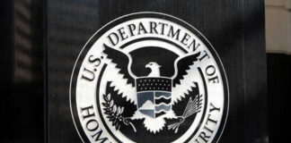 US Department of Homeland Security seal on building