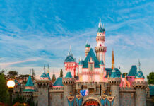 Illegal Ash Scattering TROUBLE at Disney! Disneyland castle with crowd during daytime clear sky