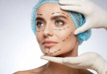 AI Beauty Algorithms Hijack Our Faces Woman with surgical markings on face wearing cap
