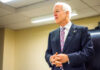 Betrayal Vibes? Senator John Cornyn Drops Cryptic Fable A man in a suit delivering a speech in a conference room