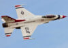 Patriotic Spectacle Stuns Vegas Night USAF fighter jet in flight with red, white, and blue livery