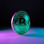 Speculative Shock: NH Torpedoes Bitcoin Bond Green Bitcoin coin on purple and blue background