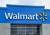 Blue Walmart store exterior signage.