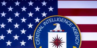 CIA emblem on the United States flag