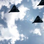 Morocco Becomes Washington’s Drone Gate Three drones flying in a cloudy sky