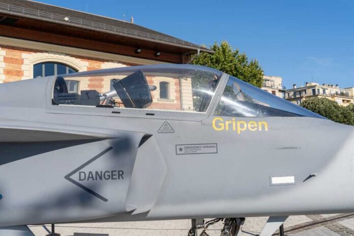 Budapest,,Hungary,-,September,06.,2023:,A,Scale,Model,Of Ukrainian Armed Forces airplane on runway overcast day