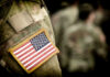 FDA Turbocharge On PTSD Treatments American flag patch on military uniform