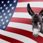 Democrats’ Left Flank Surges—Old Guard Shaken Donkey in front of an American flag