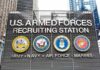 Military Recruiting Boom—What’s Really Driving It? U.S. Armed Forces recruiting station facade with service emblems