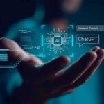 Bots Back Jesus — Perfect Scores Spark Fury Hand holding a glowing AI interface with chat and code elements