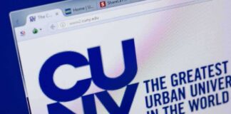 CUNY website on a computer screen