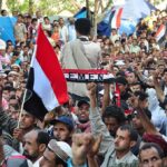 All-In Call Rocks Yemen – Amnesty Dangles For Defectors Crowd at a protest rally; Katherine Hull-Kirk, Farveez Maharoof, Bimal Lakra, Isha Lakhani, and Colin David Jones present