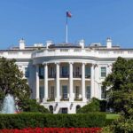 Oval Office Blackout Stuns Networks – TV Goes Dark The White House south facade with columns and fountain