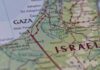 Stalled Gaza Deal? Abbas Calls Out Trump Map close-up of Gaza and southern Israel