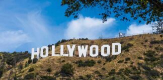 Hollywood Sign on a sunny hillside