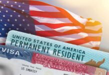 Afghan, Pakistani Entries Collapse – Why Now? U.S. flag with visa and permanent resident cards