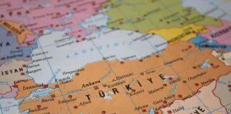 Map of Türkiye and surrounding regions